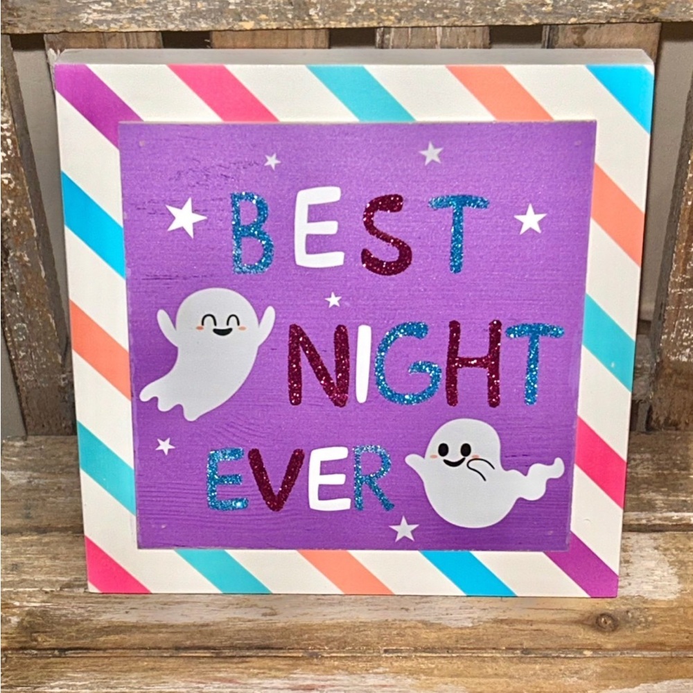 Purple and Multicolor Ghost Decor